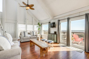 Beach House with Oceanfront Deck in Galveston!